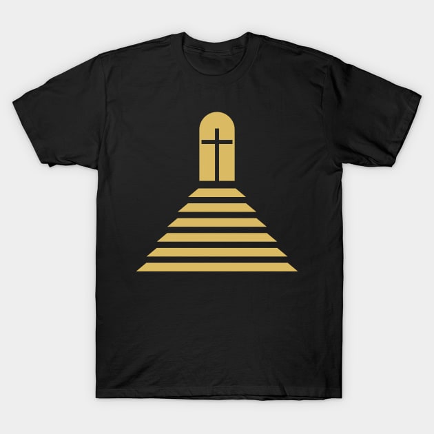 Stairs leading to the cross of Christ. T-Shirt by Reformer